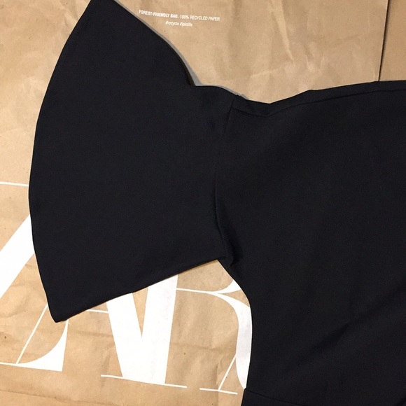 STYLEWE KE-YING-YI Stretch Black Ruffle Sleeves Pencil Midi Dress - Picture 4 of 11